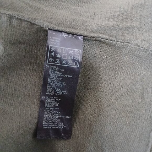 Forever 21 Studded Moto Jacket Women’s Medium Olive Green Open Front - Picture 6 of 6